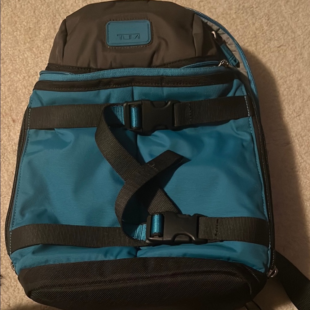Tumi Blue and Black Backpack